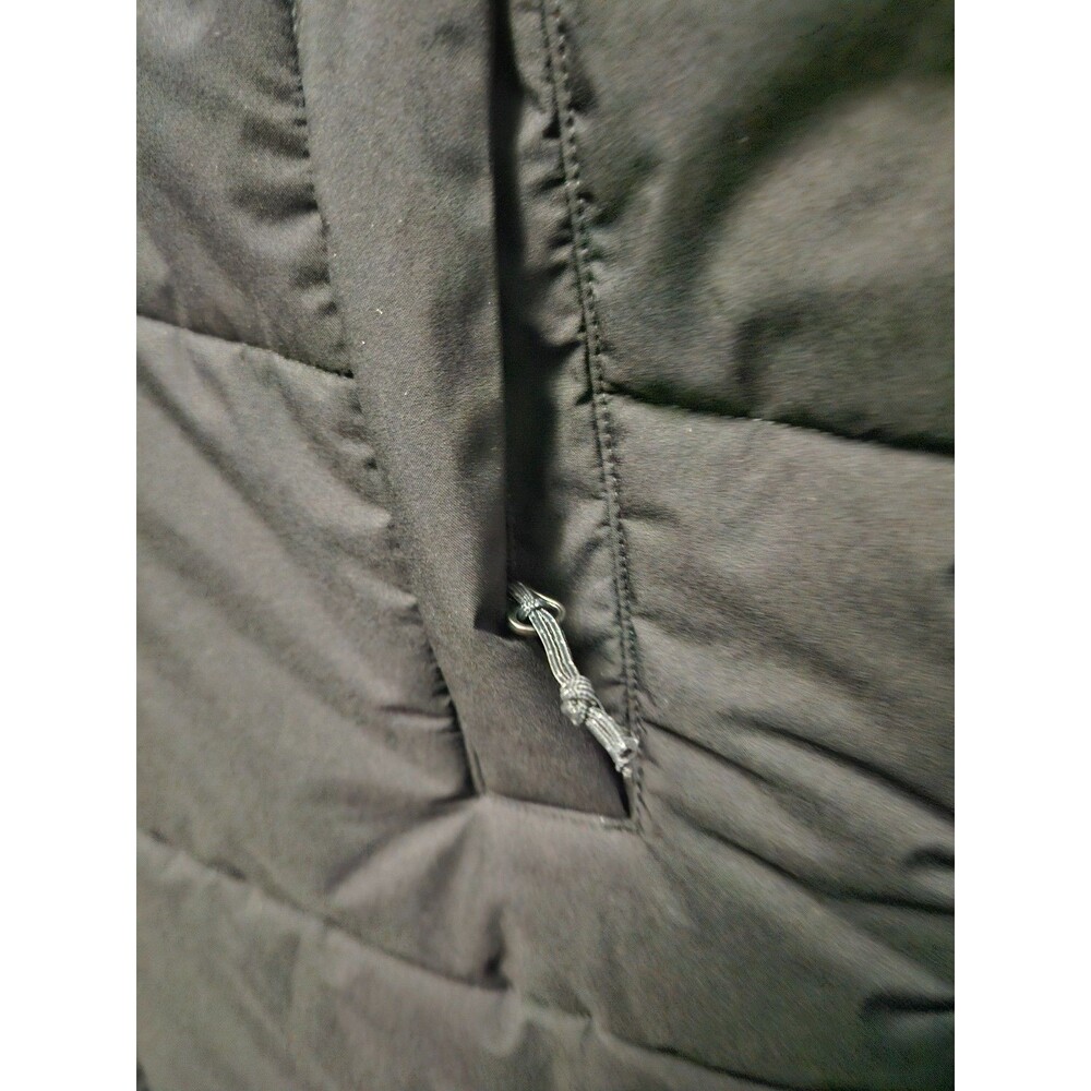 EDDIE BAUER KNEE LENGTH HOODED SZ S PUFFER VEST BLACK NWT - Picture 8 of 9